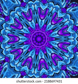 Authentic carpet design illustration. Indian mandala colored seamless pattern vector illustration