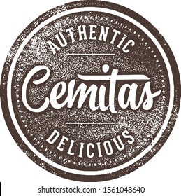 Authentic Cemitas Mexican Sandwich Menu Design.