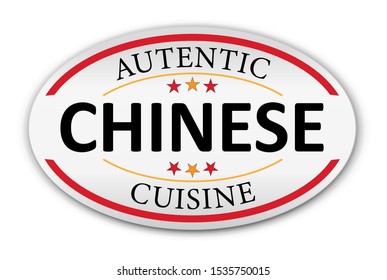 Authentic CHINESE cuisine banner design over a white background, vector illustration