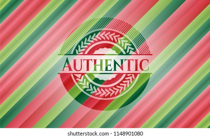 Authentic christmas badge.