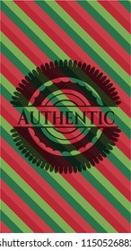 Authentic christmas emblem background.