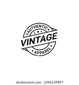 Authentic Classic Vintage Retro Label Badge Stamp logo design for Cloth Apparel