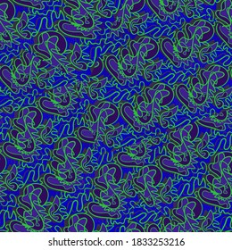 Authentic colored hand drawn seamless pattern