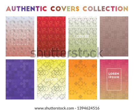 Authentic Covers Collection. Actual geometric patterns, terrific vector illustration.