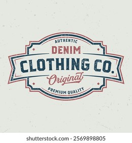 Authentic Denim Clothing Co - Stamped Design Good For Poster, Wallpaper, T-Shirt, Gift.
