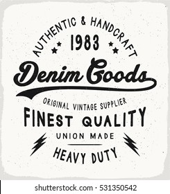 authentic denim goods