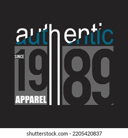 authentic design typography vector illustration for print