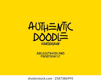 Authentic Doodle Handdrawn Font Funny