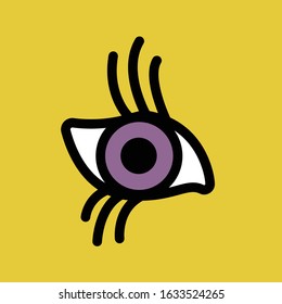 Authentic eye drawings as icons