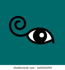 Authentic eye drawings as icons