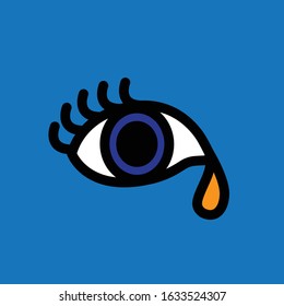 Authentic eye drawings as icons