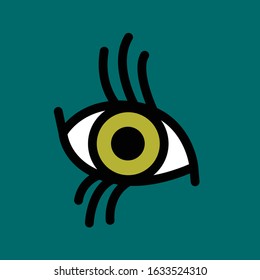 Authentic eye drawings as icons