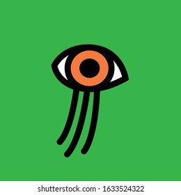 Authentic eye drawings as icons