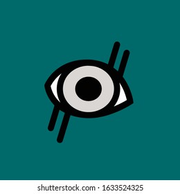 Authentic eye drawings as icons