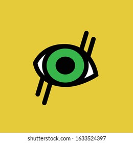 Authentic eye drawings as icons