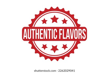 Authentic Flavors Rubber Stamp Seal Vector