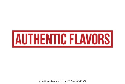 Authentic Flavors Rubber Stamp Seal Vector