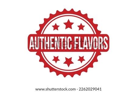 Authentic Flavors Rubber Stamp Seal Vector