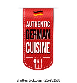 Authentic german cuisine banner design over a white background, vector illustration