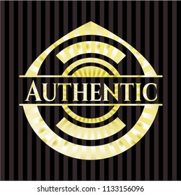 Authentic gold shiny emblem