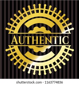 Authentic gold shiny emblem