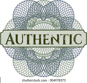 Authentic gold shiny emblem