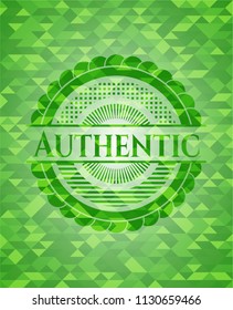 Authentic green mosaic emblem