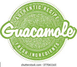 Authentic Guacamole Menu Stamp