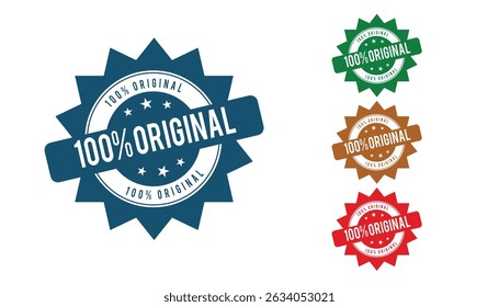 Authentic Guarantee Seal Design Authentic Original Product Label Badge for Business Branding
