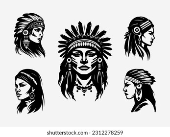 Authentic hand drawn illustration of a Native American Indian head, reflecting resilience, tradition, and reverence for ancestral roots