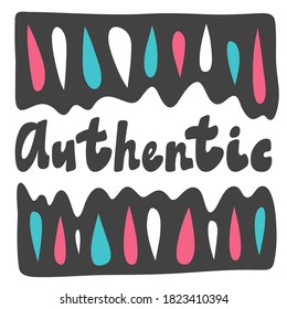 Auténtico sello de logotipo dibujado a mano. Logo de la etiqueta para contenido de medios sociales