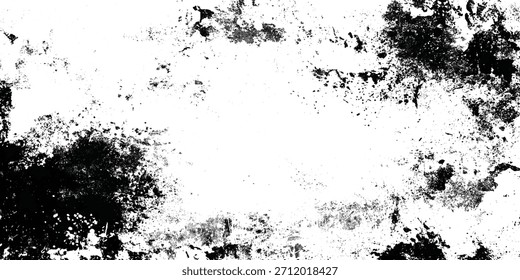 Autêntica alta resolução de tinta preta splatter em fundo branco nítido Textura grunge abstrata perfeita para sobreposições, cartazes, arte do álbum.