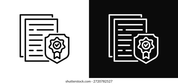 Conjunto de iconos Auténticas en blanco y negro