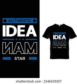 Authentic idea man star t shirt design.It's a awesome and eye-catching design for youth.