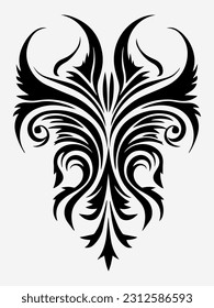 Authentic and intricate tribal tattoo design element, adding a touch of cultural significance and symbolism to your artwork