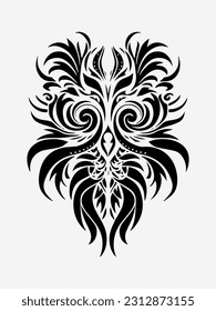 Authentic and intricate tribal tattoo design element, adding a touch of cultural significance and symbolism to your artwork