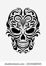 Un auténtico e intrincado elemento de diseño de tatuajes tribales, añadiendo un toque de significado cultural y simbolismo a tu obra de arte