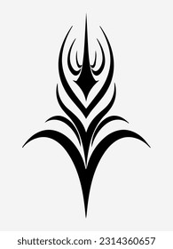 Authentic and intricate tribal tattoo design element, adding a touch of cultural significance and symbolism to your artwork