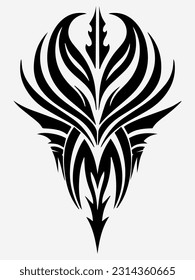 Authentic and intricate tribal tattoo design element, adding a touch of cultural significance and symbolism to your artwork