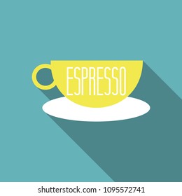 Authentic Italian espresso vintage . Coffee poster for cafe bar or restaurant. Drink vector illustration.