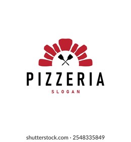 autêntico italiano comida design pizza logotipo ilustração pizzaria conceito simples retro vintage modelo