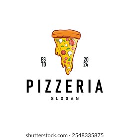 autêntico italiano comida design pizza logotipo ilustração pizzaria conceito simples retro vintage modelo