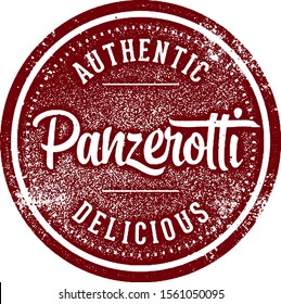 Authentic Italian Panzerotti Menu Design Stamp