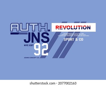 authentic jeans stylish t-shirt and apparel abstract design. Vector print, typography, poster. Global swatches