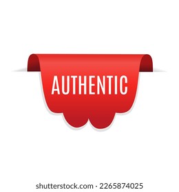 Authentic. label icon for banner. Vector design.
