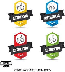 Authentic label and sign - Vector illustration