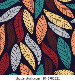 Authentic leaves pattern. Vintage, authentic, and ornate pattern for brand who has authentic style. Repeated pattern. Ornament graphic.