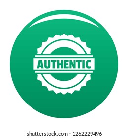 Authentic logo. Simple illustration of authentic vector logo for any design green