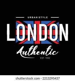 Authentic london design typography, designs for t-shirts, wall murals, stickers ready to print, vector illustration 