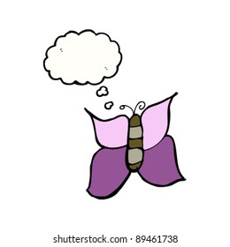 authentic looking child's drawing of a butterfly